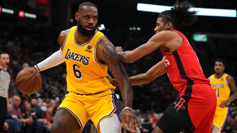 LeBron James in action for the Los Angeles Lakers last night