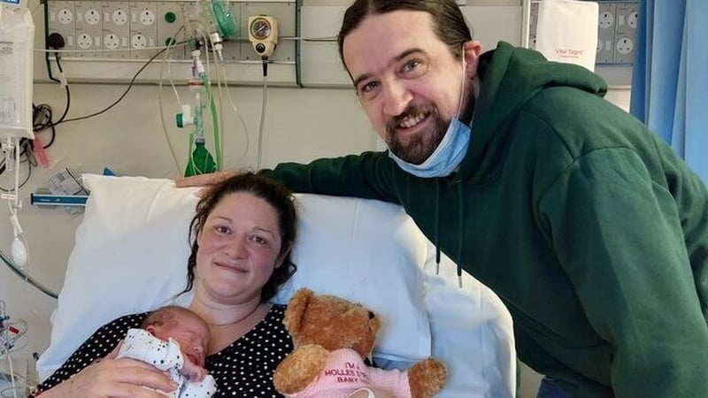 Selina and Nathan Burke welcomed the first baby of the new year
