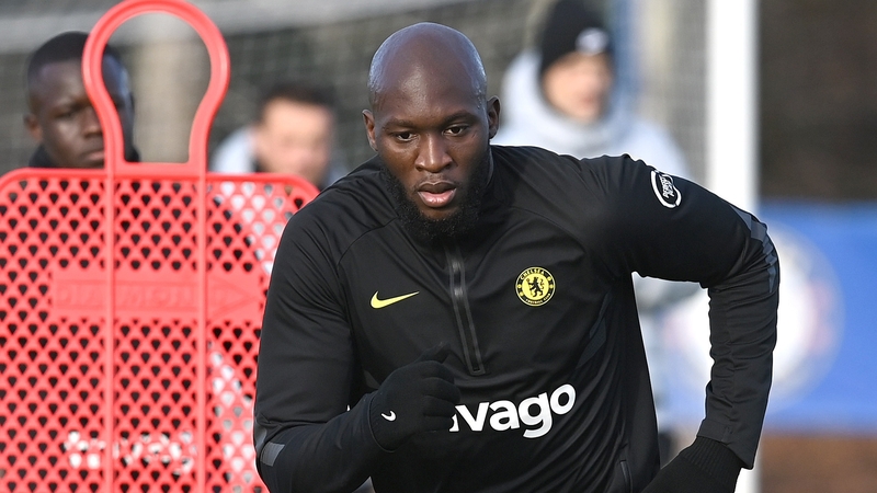 Lukaku at training on Friday