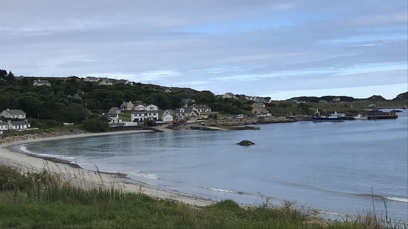 The man is understood to have got into difficulty while swimming at Leadbh Gharbh beach (above)