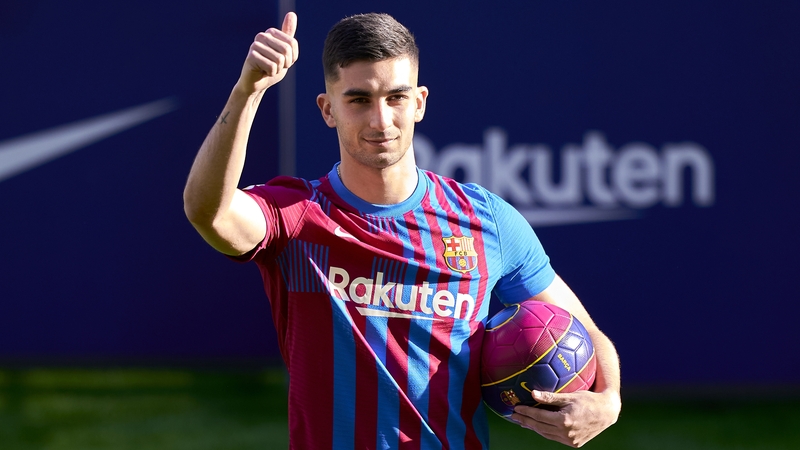 Ferran Torres was unveiled at the Nou Camp.