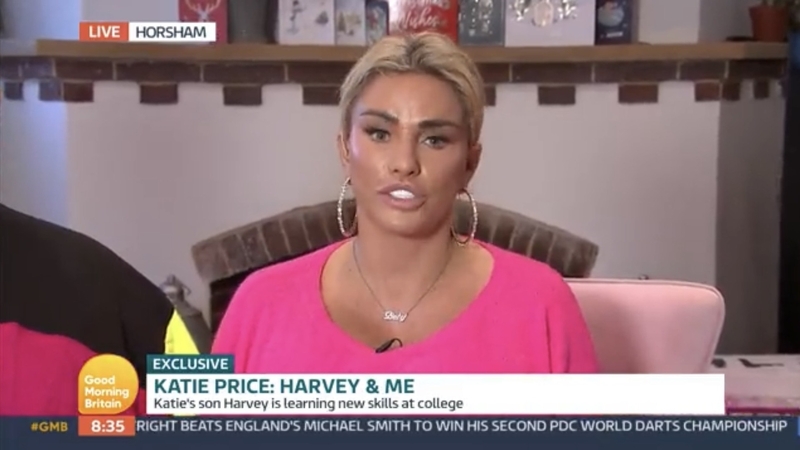 Katie Price addressed drink-driving crash on Good Morning Britain on Tuesday, image via Good Morning Britain/Twitter