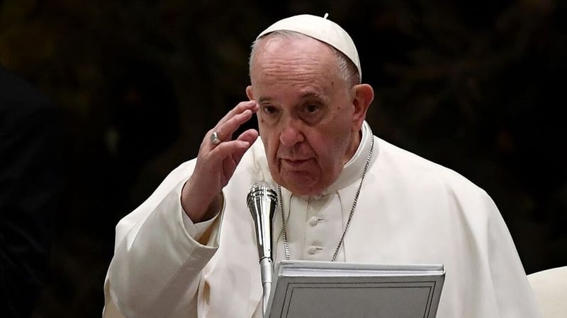 Pope Francis made the comments during an interview with a Portuguese television channel broadcast today (file pic)