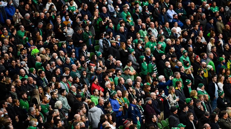 The Aviva Stadium was full for the November international against New Zealand