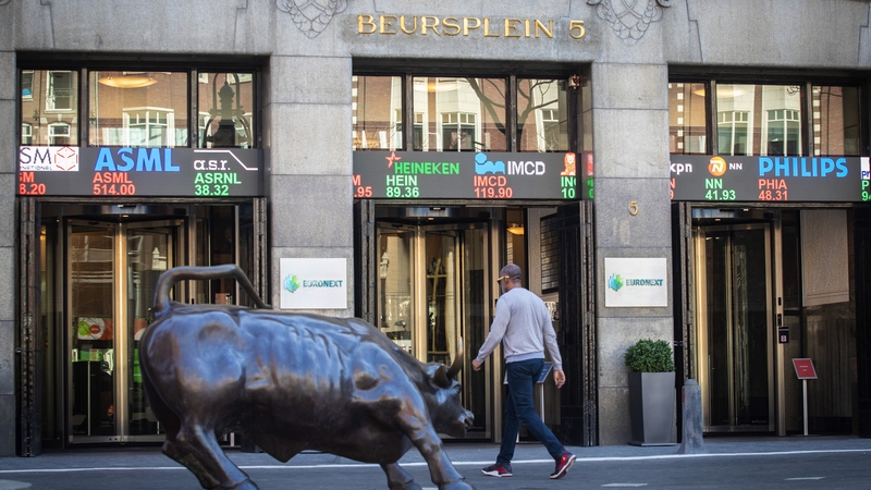 The Euronext stock exchange in Amsterdam