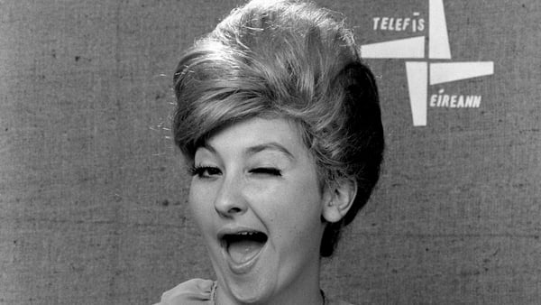 1990: A wink from 'Nighthawks' continuity announcer Bláithín Keaveney (Michelle Houlden)