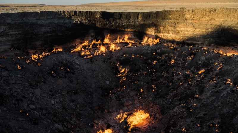 The crater was created in 1971 during a Soviet drilling accident that hit a gas cavern, causing the drilling rig to fall in and the earth to collapse underneath it (Pic: Getty images)