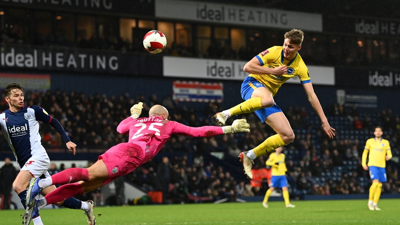Evan Ferguson in action at the Hawthorns