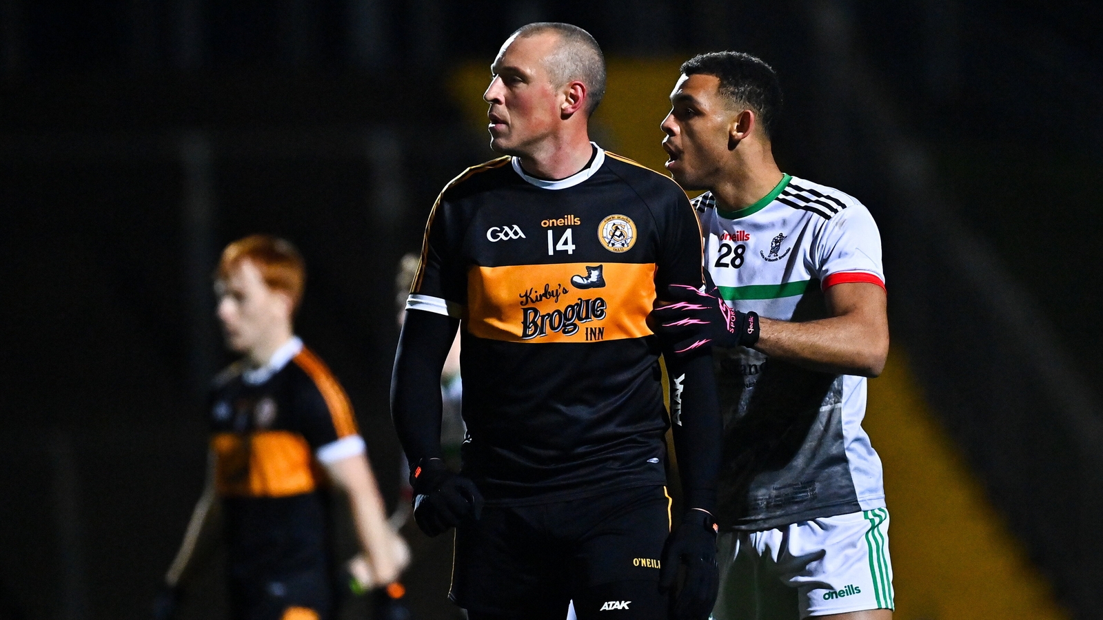 Keeping tabs on Kieran Donaghy for St Brendan's during last year's Kerry SFC semi-final against Austin Stacks