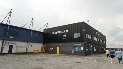 This is England...alas the Chester City pitch is in Wales
