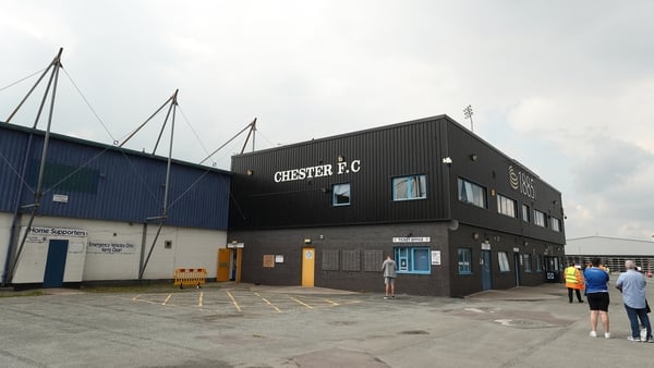 This is England...alas the Chester City pitch is in Wales