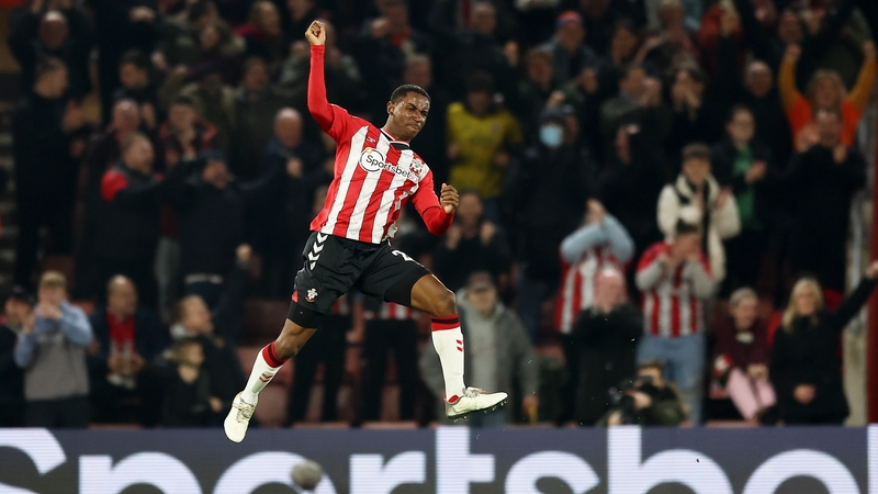 Ibrahima Diallo celebrates Southampton's second goal