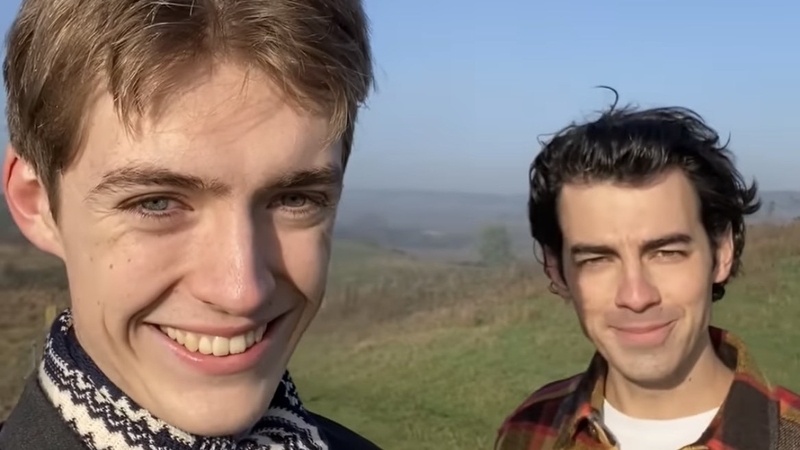 TikTok star Francis Bourgeois and Joe Jonas go trainspotting, image via Joe Jonas/Instagram