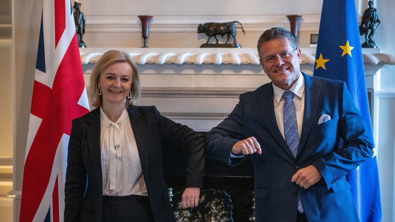 Dúirt Liz Truss inniu gur cainteanna cuiditheacha fiúntacha a bhí sna cruinnithe a bhí aici le Maroš Šefčovič, príomh-idirghabhálaí an Aontais Eorpaigh maidir leis an bPrótacal.