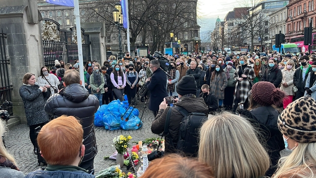 Belfast vigil for Ashling Murphy included traditional music and poetry