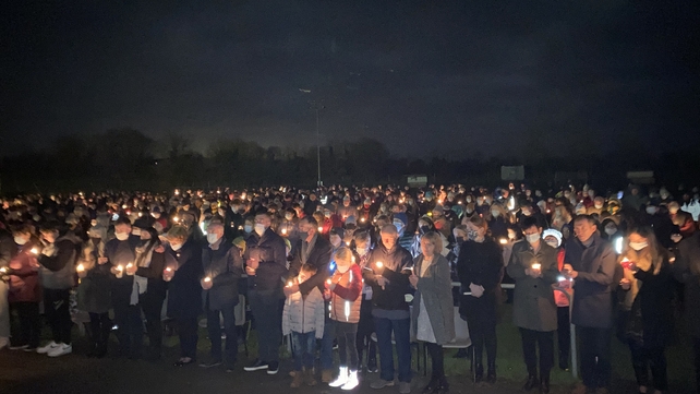 Crowds gathered at Kilcormac/Killoughey GAA grounds, where Ashling had played camogie for 16 years
