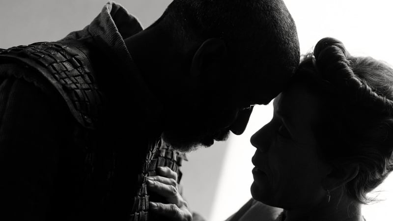 Denzel Washington and Frances McDormand in The Tragedy of Macbeth