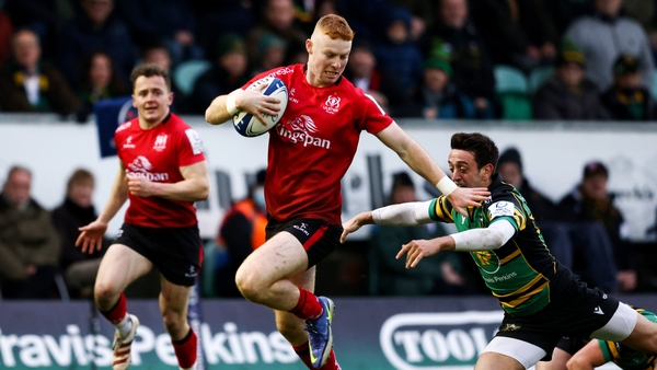Neil Doak crosses the line against Northampton