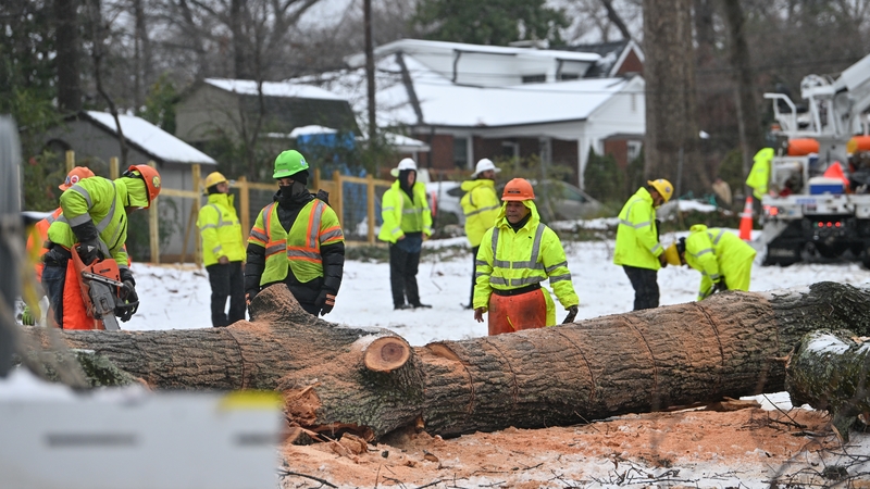 Storm Izzy created dangerous conditions in Charlotte, North Carolina yesterday
