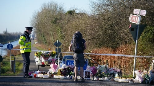 Candles and floral tributes at Digby Bridge on the Grand Canal