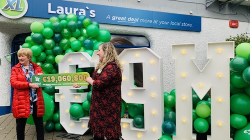 The winning ticket was a Quick Pick ticket bought at Laura's XL store in Castlebar