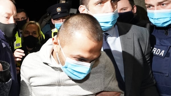 January 2022: Jozef Puska, 31, is led in to Tullamore District Court where he is charged with the murder of Irish teacher Ashling Murphy