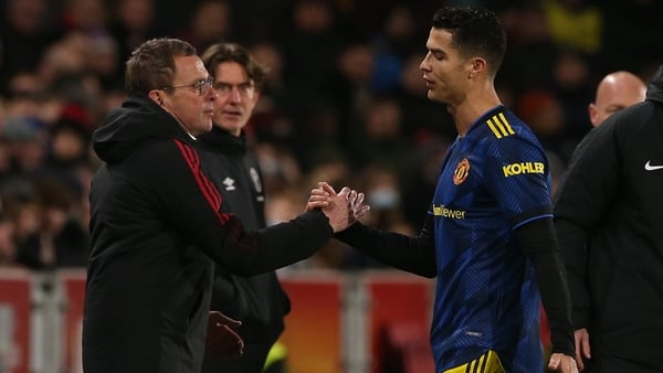 Cristiano Ronaldo is replaced at Brentford