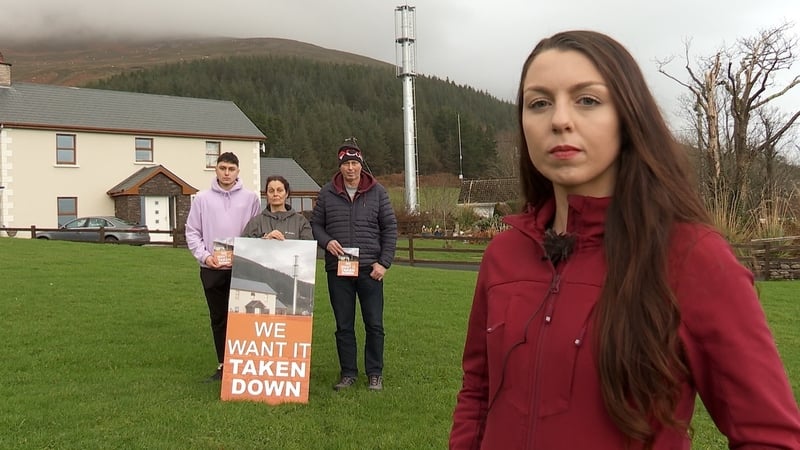 The Foley family say they were shocked when they saw the scale of the new mast when it was erected beside their home