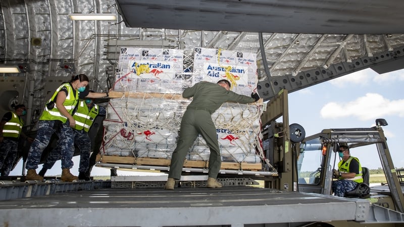 Tongans are struggling to find clean drinking water with their island homes shrouded in volcanic ash