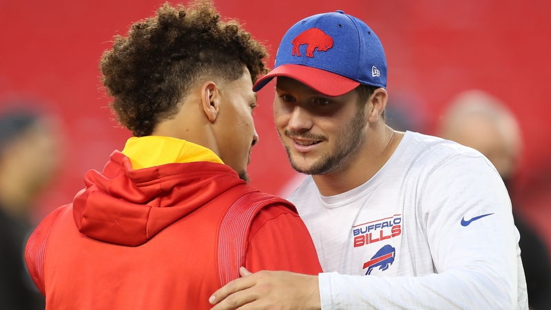 Kansas City Chiefs quarterback Patrick Mahomes and Buffalo Bills signal caller Josh Allen meet in the game of the weekend
