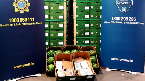 Twenty kilogrammes of cocaine were found during a search of a refrigerated unit