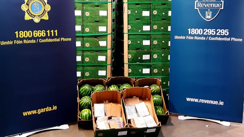 Twenty kilogrammes of cocaine were found during a search of a refrigerated unit