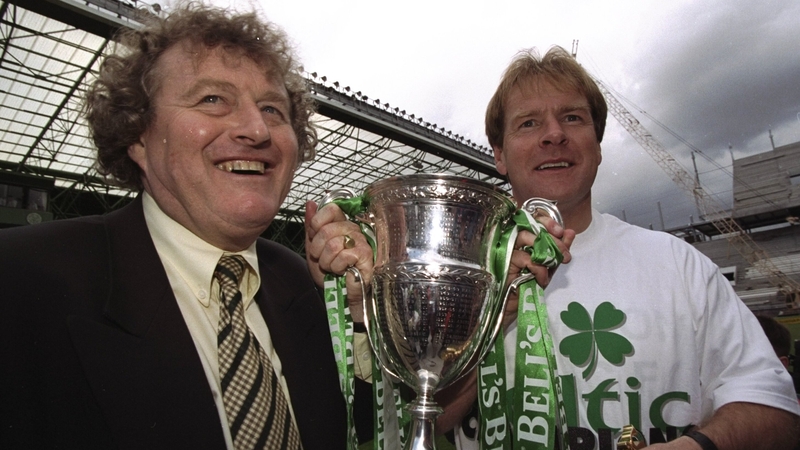 Wim Jansen (L) with Murdo McLeod in 1998.