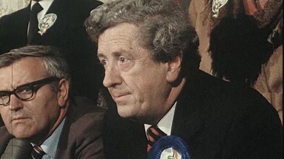 Garret FitzGerald on the general election campaign trail in February 1982.