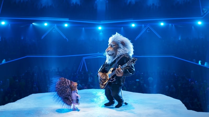 Ash (Scarlett Johansson) and Calloway (Bono) in Sing 2