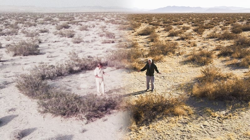 Back to the future: Attenborough 40 years apart.