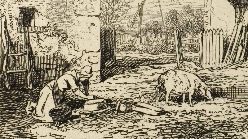 A French peasant farmer in the 1840s, depicted by artist Charles Emile Jacque. Image: Heritage Art/Heritage Images via Getty Images