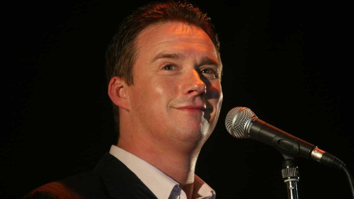 Marty chatting to Tenor Russell Watson