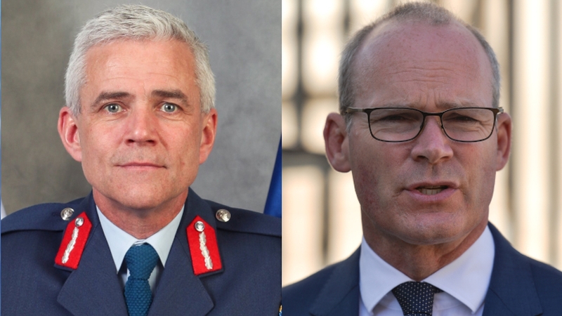 Simon Coveney (right) had spoken of his surprise that Lieutenant General Seán Clancy met the Russian Ambassador