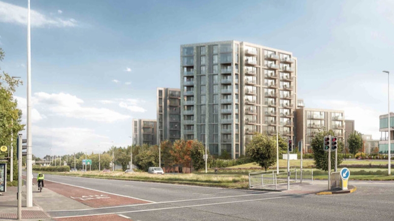 The scheme is made up of 294 one-bed apartments, 111 two-bed apartments, seven three-bed apartment units and seven three-bed houses.