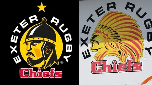 The Exeter Chiefs' new (L) and old logos