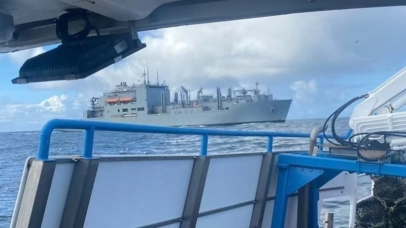 A picture of a foreign naval vessel taken last May near Tory island in Donegal