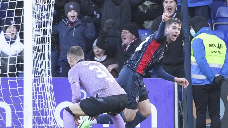Matthew Wright celebrates after scoring to make it 3-3
