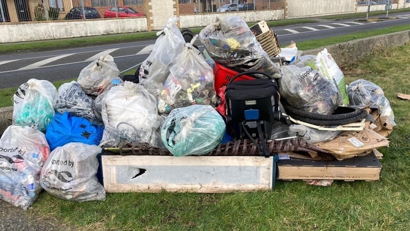 Volunteers detailed exactly what they collected during yesterday's clean up in Tallaght