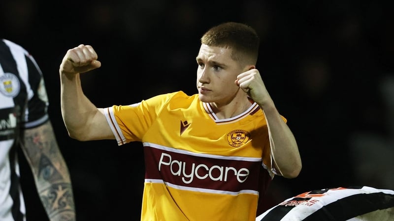 The Ireland Under-21 international celebrates his goal