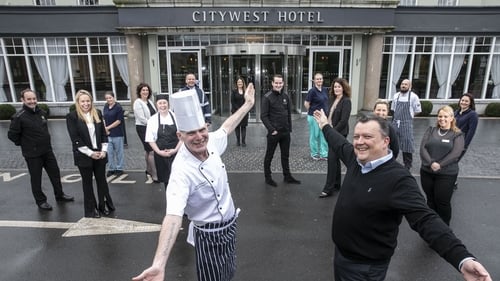 Ciaran Cunningham, executive head chef, Glenn Valentine, managing director, and members of the Citywest Hotel team