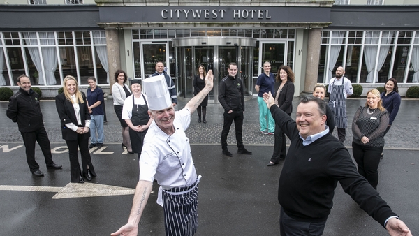 Ciaran Cunningham, executive head chef, Glenn Valentine, managing director, and members of the Citywest Hotel team