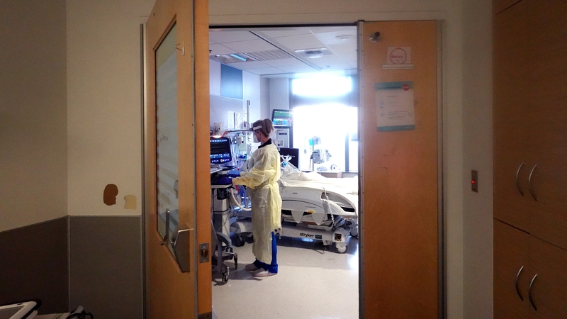 Today's figure is almost 43% down from the recent peak of 1,063 patients in hospital on 10 January