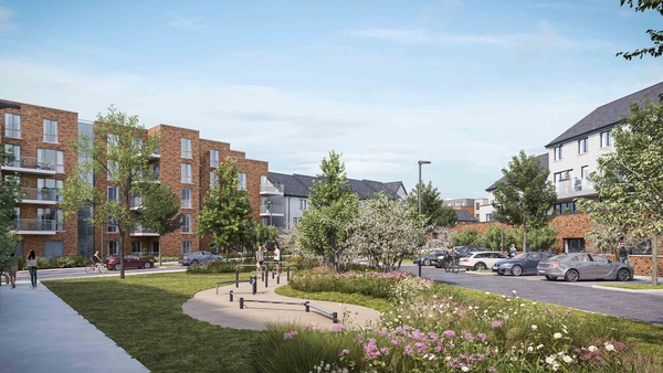 An artist's impression of the plan which involves 346 houses and 1,019 apartments as well as three creches and a 13-hectare nature park