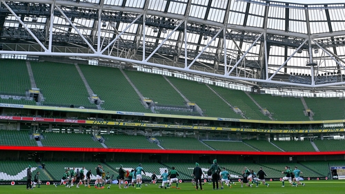 Ireland training at Lansdowne Road on Friday morning